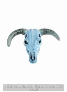 Hand-Painted-Blue-and-Black-Steer-Skull-Wall-Mount