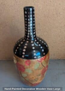 Hand-Painted-Decorative-Wooden-Vase-Large