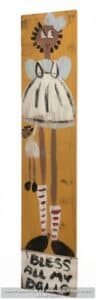Hand-Painted-Folk-Art-Wooden-Wall-Sign-Bless-All-My-Dolls
