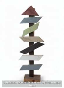 Handmade-Wooden-Directional-Sign-Christmas-Trees