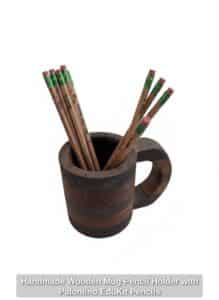 Handmade-Wooden-Mug-Pencil-Holder-with-Palomino-EduKit-Pencils