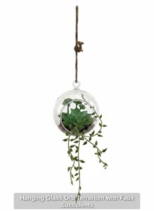Hanging-Glass-Orb-Terrarium-with-Faux-Succulents