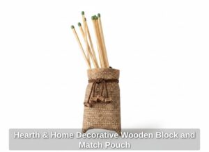 Hearth-Home-Decorative-Wooden-Block-and-Match-Pouch