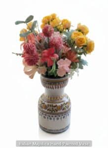 Italian-Majolica-Hand-Painted-Vase