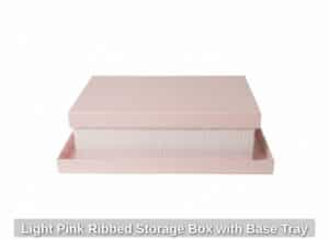 Light-Pink-Ribbed-Storage-Box-with-Base-Tray
