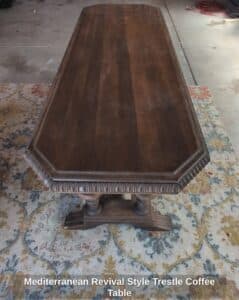Mediterranean-Revival-Style-Trestle-Coffee-Table