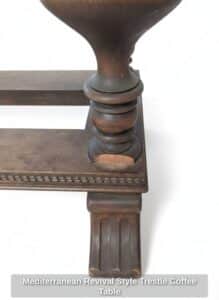 Mediterranean-Revival-Style-Trestle-Coffee-Table-fifth-image