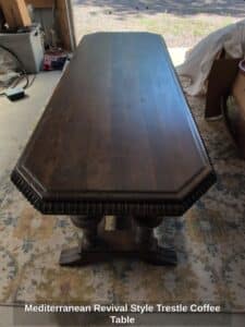Mediterranean-Revival-Style-Trestle-Coffee-Table-fourth-image