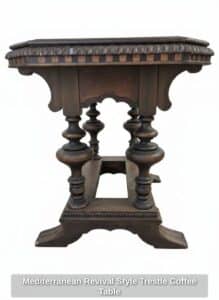 Mediterranean-Revival-Style-Trestle-Coffee-Table-third-image