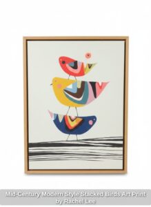 Mid-Century-Modern-Style-Stacked-Birds-Art-Print-by-Rachel-Lee-second-image