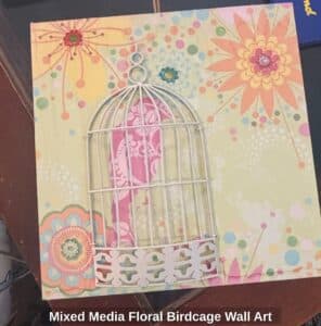 Mixed-Media-Floral-Birdcage-Wall-Art
