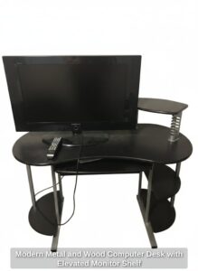 Modern-Metal-and-Wood-Computer-Desk-with-Elevated-Monitor-Shelf