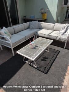 Modern-White-Metal-Outdoor-Sectional-and-Mesh-Coffee-Table-Set