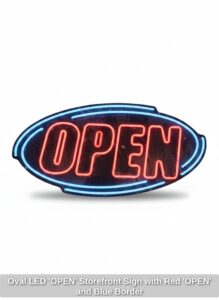 Oval-LED-OPEN-Storefront-Sign-with-Red-OPEN-and-Blue-Border