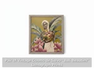 Pair-of-Vintage-Cosmo-de-Salvo-Bali-Beauties-Lithograph-Prints-second-image