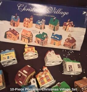 Piece-Porcelain-Christmas-Village-Set