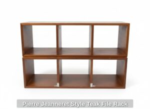 Pierre-Jeanneret-Style-Teak-File-Rack