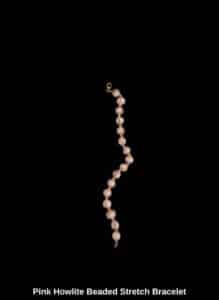 Pink-Howlite-Beaded-Stretch-Bracelet