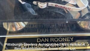 Pittsburgh-Steelers-Autographed-Mini-Helmet-Ben-Roethlisberger-Snow-Globe-Lot-third-image