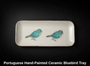 Portuguese-Hand-Painted-Ceramic-Bluebird-Tray