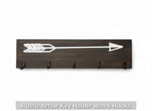 Rustic-Arrow-Key-Holder-with-Hooks