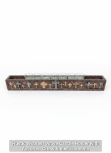Rustic-Wooden-Votive-Candle-Holder-with-Assorted-Cross-Embellishments