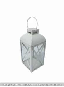 Set-of-White-Metal-X-Cross-Decorative-Lanterns