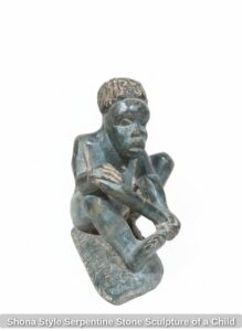 Shona-Style-Serpentine-Stone-Sculpture-of-a-Child