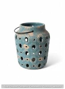 Teal-Glazed-Ceramic-Geometric-Cutout-Lantern