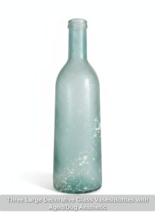 Three-Large-Decorative-Glass-Vases-or-Bottles-with-Aged-or-Dug-Aesthetic-second-image