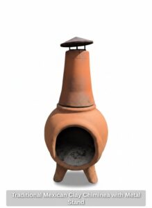 Traditional-Mexican-Clay-Chiminea-with-Metal-Stand