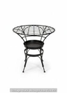 Vintage-Black-Wrought-Iron-Fire-Pit