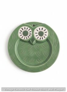 Vintage-Ceramic-Owl-Trinket-Dish-or-Wall-Plaque