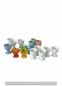 Vintage-Colored-Glass-Pedestal-Egg-Cups-second-image
