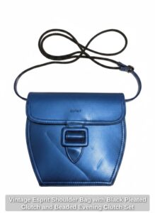Vintage-Esprit-Shoulder-Bag-with-Black-Pleated-Clutch-and-Beaded-Evening-Clutch-Set-second-image