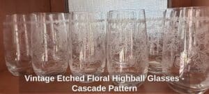 Vintage-Etched-Floral-Highball-Glasses-Cascade-Pattern