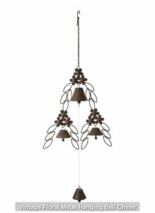 Vintage-Floral-Metal-Hanging-Bell-Chime