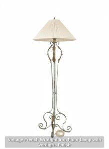 Vintage-French-Wrought-Iron-Floor-Lamp-with-Verdigris-Finish