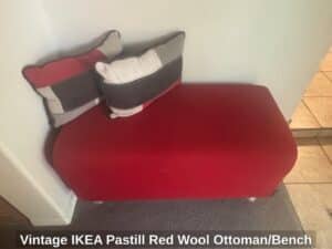 Vintage-IKEA-Pastill-Red-Wool-Ottoman-or-Bench