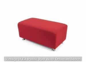 Vintage-IKEA-Pastill-Red-Wool-Ottoman-or-Bench-second-image
