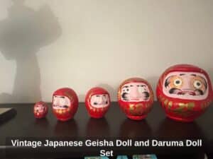 Vintage-Japanese-Geisha-Doll-and-Daruma-Doll-Set-second-image