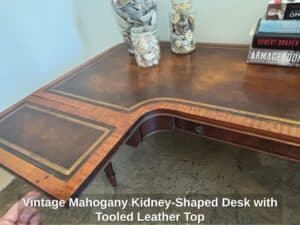 Vintage-Mahogany-Kidney-Shaped-Desk-with-Tooled-Leather-Top-second-image