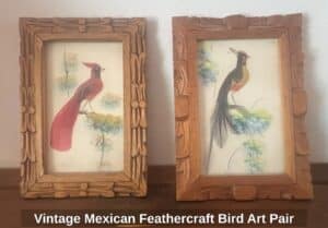 Vintage-Mexican-Feathercraft-Bird-Art-Pair