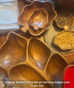 Vintage-Monkey-Pod-Wood-Serving-Bowls-and-Cups-Set-second-image