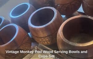 Vintage-Monkey-Pod-Wood-Serving-Bowls-and-Cups-Set-third-image