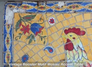 Vintage-Rooster-Motif-Mosaic-Accent-Table-second-image