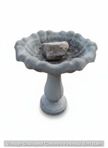 Vintage-Scalloped-Concrete-Pedestal-Bird-Bath