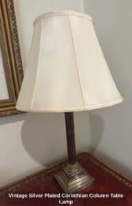 Vintage-Silver-Plated-Corinthian-Column-Table-Lamp