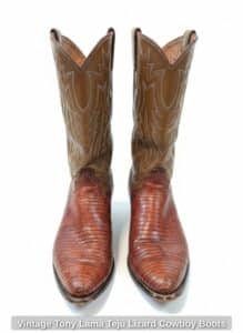 Vintage-Tony-Lama-Teju-Lizard-Cowboy-Boots