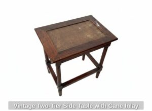 Vintage-Two-Tier-Side-Table-with-Cane-Inlay-second-image